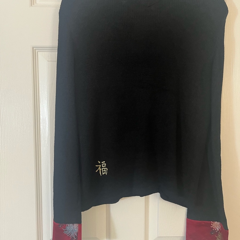 Handloomed Cotton Mandarin Collar Statement Jacket Small - Picture 4 of 10